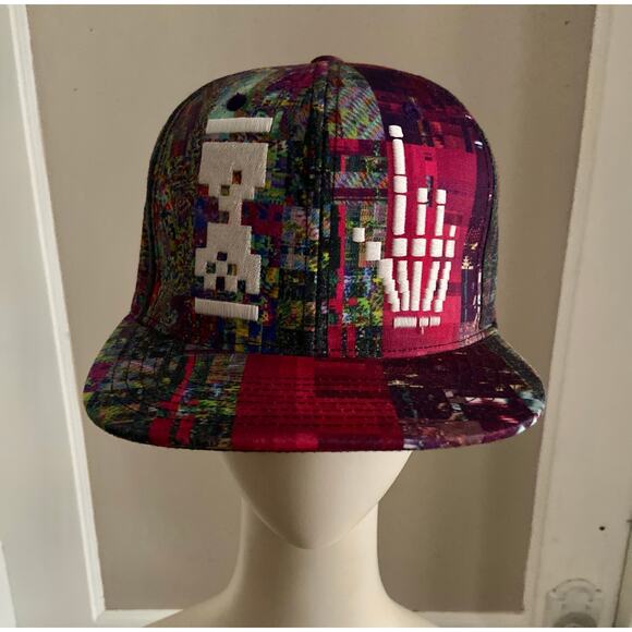 NEFF Error 404 Multicolored Digital Theme Snapback Hat sz OS - Picture 8 of 10